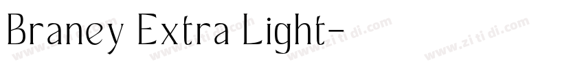 Braney Extra Light字体转换